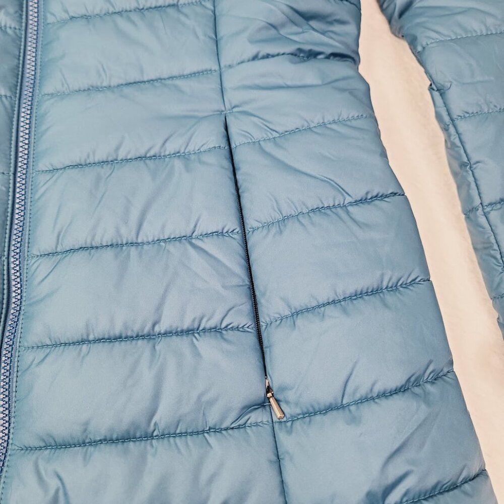 Patagonia Women's Teal Blue Stormdrift Puffer Liner Coat Quilted Parka Jacket M - Picture 4 of 11